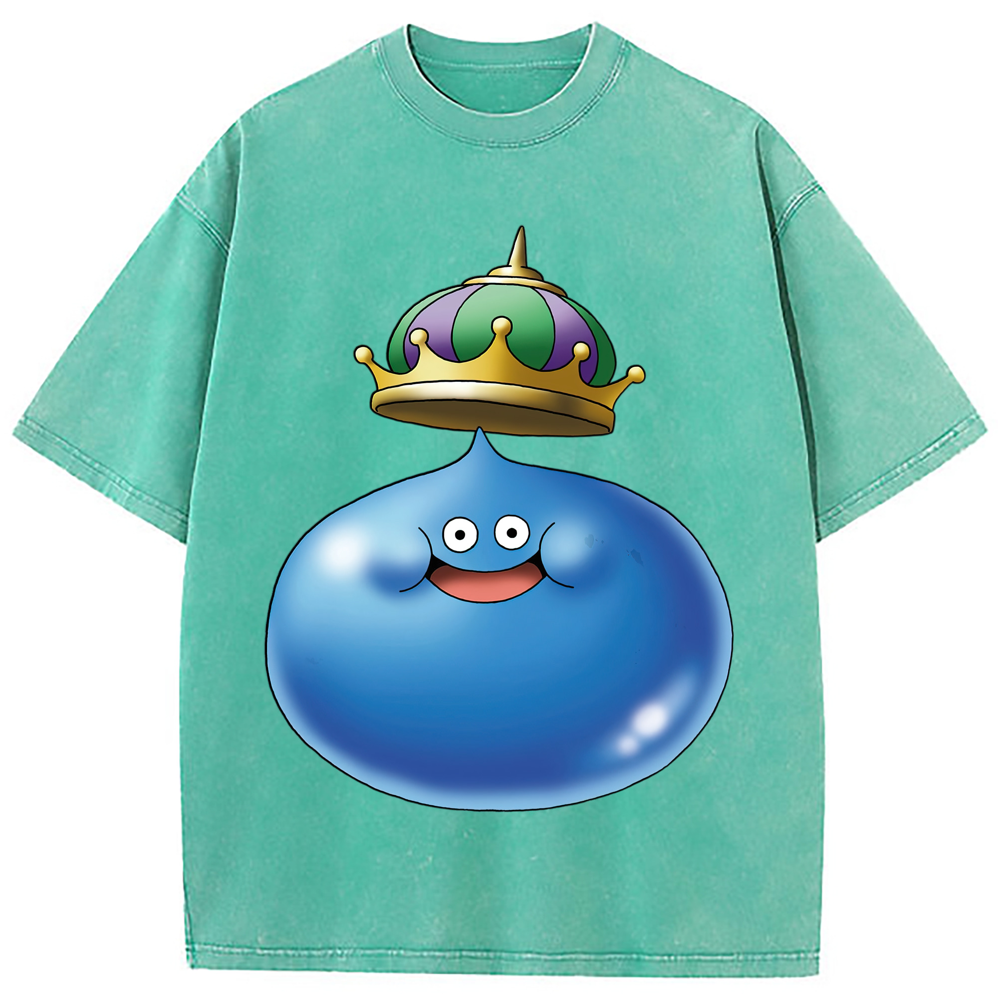 （画像用） ドラゴンクエスト Doragon Kuesuto Dragon Quest 綿100% ヴィンテージ風 半袖Tシャツ（フロントプリント）